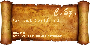 Conradt Szilárd névjegykártya